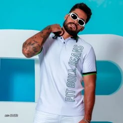 PL REPRESENTAÇÃO MALHA White Polo Collar With Logomania - 60662
