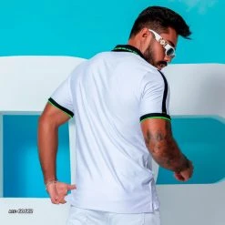 PL REPRESENTAÇÃO MALHA White Polo Collar With Logomania - 60662