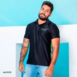 PL REPRESENTAÇÃO MALHA Men's Polo Black With Customization - 60669