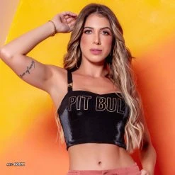 PL REPRESENTAÇÃO MALHA Black Crop Top Perfect Fit - 60671 Liberty