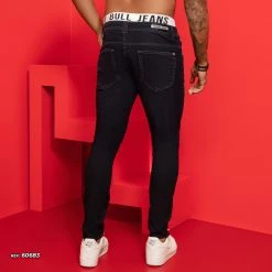 PL JEANS 60683 - Men's Classic Pants With Dark Blue Denim Identity