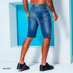 PL REPRESENTAÇÃO JEANS Men's Denim Shorts With Destroyed - 60698 Liberty