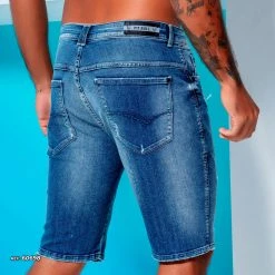 PL REPRESENTAÇÃO JEANS Men's Denim Shorts With Destroyed - 60698 Liberty