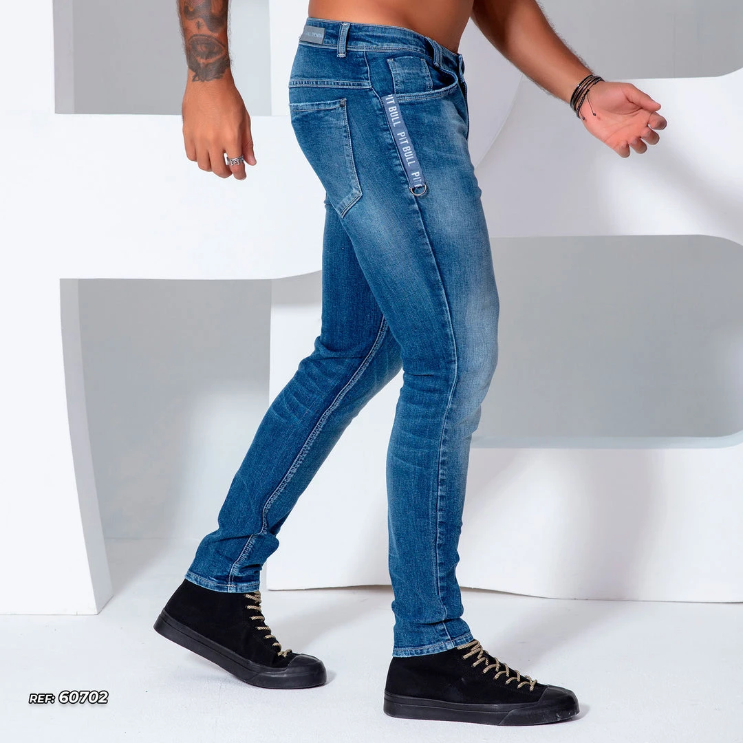 PL REPRESENTAÇÃO JEANS Medium Blue Slim Jeans - 60702 5 PL REPRESENTAÇÃO JEANS Medium Blue Slim Jeans - 60702