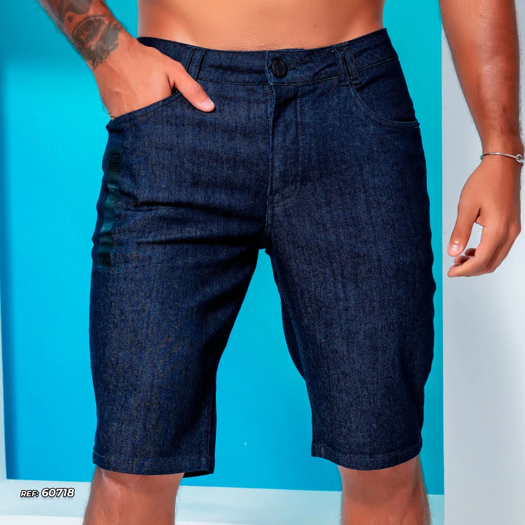 PL REPRESENTAÇÃO JEANS Men Slim Dark Jeans Shorts - 60718 3 PL REPRESENTAÇÃO JEANS Men Slim Dark Jeans Shorts - 60718