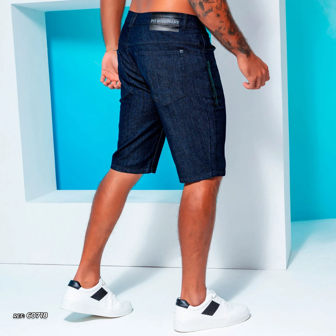 PL REPRESENTAÇÃO JEANS Men Slim Dark Jeans Shorts - 60718 8 PL REPRESENTAÇÃO JEANS Men Slim Dark Jeans Shorts - 60718