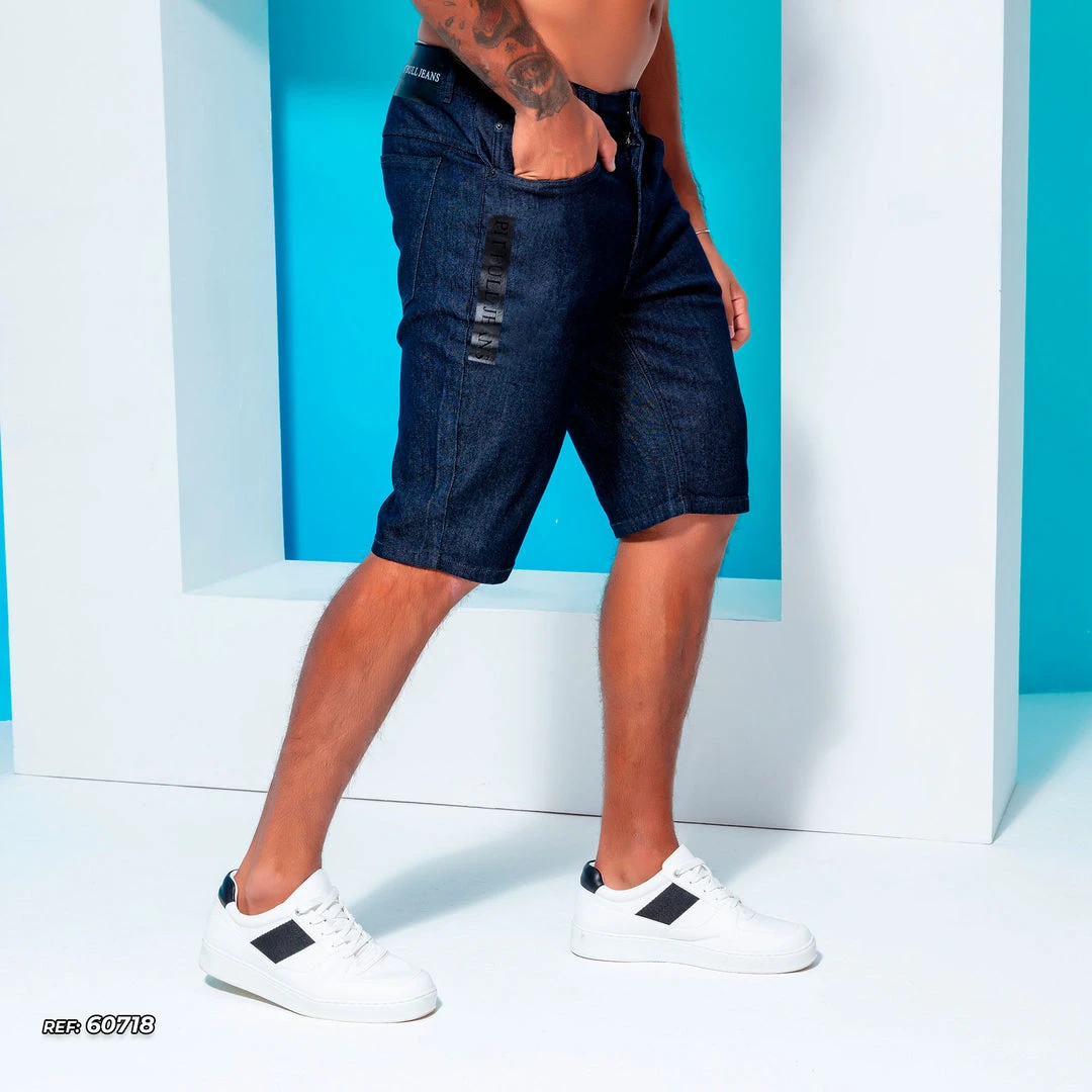 PL REPRESENTAÇÃO JEANS Men Slim Dark Jeans Shorts - 60718 7 PL REPRESENTAÇÃO JEANS Men Slim Dark Jeans Shorts - 60718