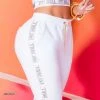 PL REPRESENTAÇÃO MALHA Women White And Gold Sweatpants - 60900