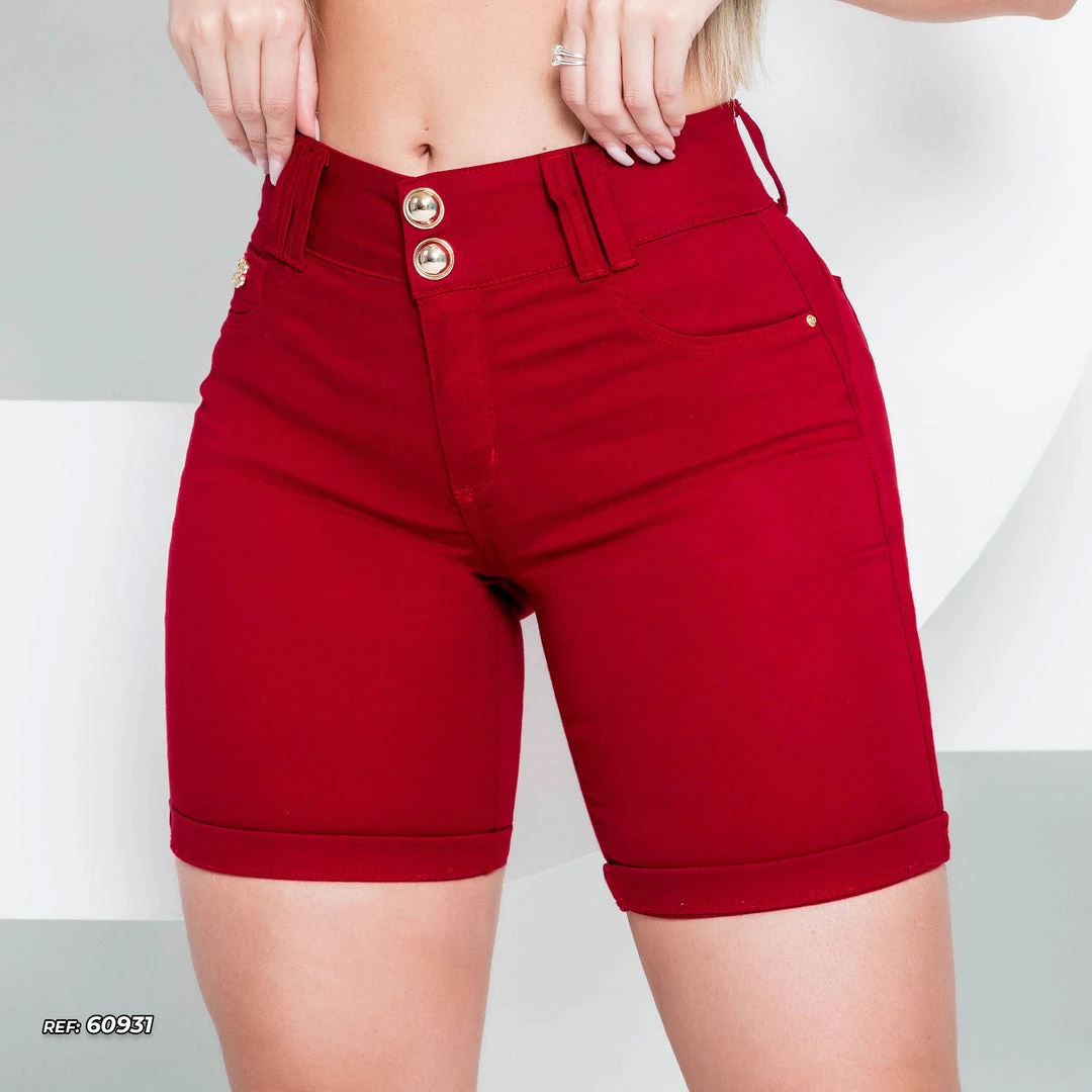 REPRESENTAÇÃO JEANS Red Female Shorts With Push Up Effect - 60931 3 REPRESENTAÇÃO JEANS Red Female Shorts With Push Up Effect - 60931