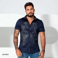 PL REPRESENTAÇÃO MALHA Blue Animal Face Male Shirt - 60982 Men