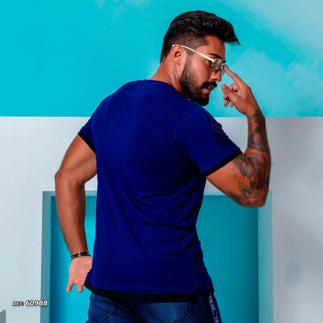 PL REPRESENTAÇÃO MALHA Blue With Black T-shirt - 60988 4 PL REPRESENTAÇÃO MALHA Blue With Black T-shirt - 60988