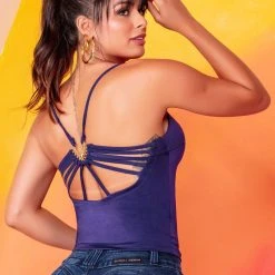 Pit Bull Jeans Blue Sexy Blouse - 61002 Women