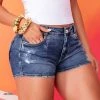 REPRESENTAÇÃO JEANS Jean Shorts With Logomania - 61039