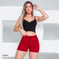 REPRESENTAÇÃO JEANS Red Waist Shaping Short - 61316 Liberty