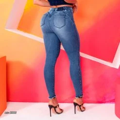 REPRESENTAÇÃO JEANS Skinny Pants Butt Lifting With Rhinestones - 61335