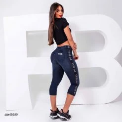 PL JEANS Capri Pants Dark Blue - 61448 14 PL JEANS Capri Pants Dark Blue - 61448