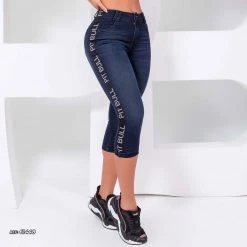 PL JEANS Capri Pants Dark Blue - 61448 11 PL JEANS Capri Pants Dark Blue - 61448