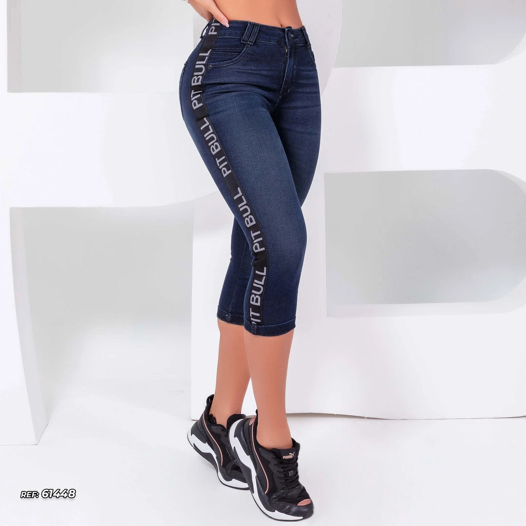 PL JEANS Capri Pants Dark Blue - 61448 5 PL JEANS Capri Pants Dark Blue - 61448