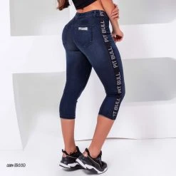 PL JEANS Capri Pants Dark Blue - 61448 12 PL JEANS Capri Pants Dark Blue - 61448