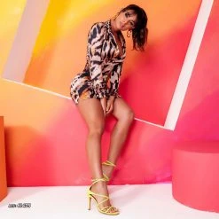 PL REPRESENTAÇÃO MALHA T-shirt Dress Long Sleeve With Animal Print - 61475