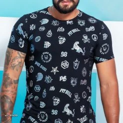 PL REPRESENTAÇÃO MALHA Pit Bull Black Personalized T-shirt - 61499 Men