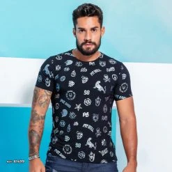 PL REPRESENTAÇÃO MALHA Pit Bull Black Personalized T-shirt - 61499 Men
