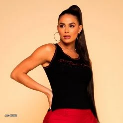 PL MALHA Tank Top Highlights Curves With Exclusive Shiny Logomania - 61532 Movement