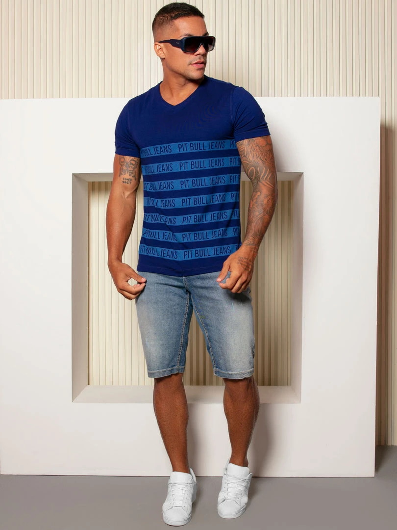 PL MALHA 61548 - Men's T-shirt With Logomania In Stripes 6 PL MALHA 61548 - Men's T-shirt With Logomania In Stripes
