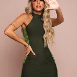 PL MALHA 61643 - Sexy Turtleneck Dress Enhances Curves With Side Logomania 7 PL MALHA 61643 - Sexy Turtleneck Dress Enhances Curves With Side Logomania