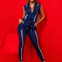 PIT BULL JEANS 61660 - Stylish Denim Jumpsuit With Perfect Fit And Butt Lift Effect