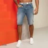 PL JEANS 61750 - Men's Light Denim Shorts With More Comfort Identity