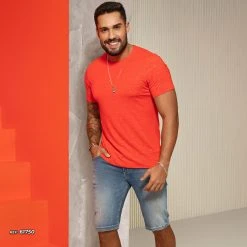 PL JEANS 61750 - Men's Light Denim Shorts With More Comfort Identity