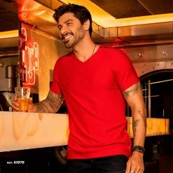 PL MALHA Movement Men's Red T-shirt With Round Neck And Side Zipper - 61878