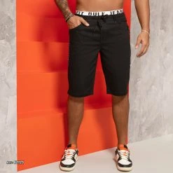 PIT BULL JEANS Identity 62125 - Black Shorts Sporty Style