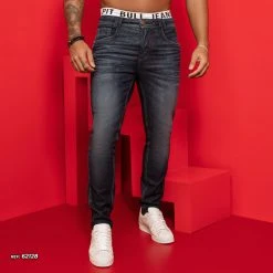 PL JEANS 62128 - Men's Jeans Perfect Fit With Ruffle