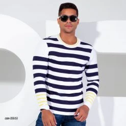 PL TRICOT Liberty Men's Striped Knit Shirt - 62148