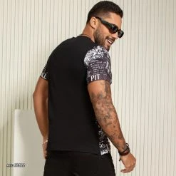 PL MALHA 62322 - Men's Stylish T-shirt Printed With Logomania Identity