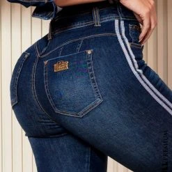 PIT BULL JEANS 62945 - Premium Jeans Jumpsuit With Embroidered Logomania