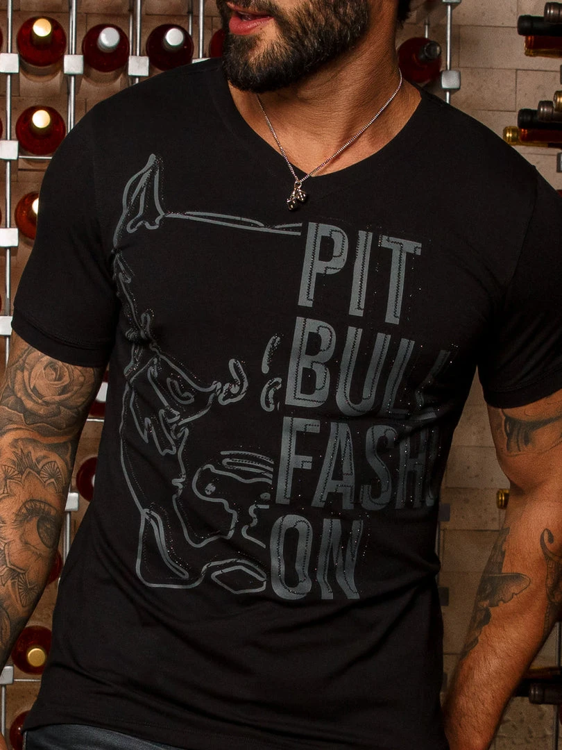PL MALHA 62525 - Men's T-Shirt With Pit Bull Fashion Print NEWS 8 PL MALHA 62525 - Men's T-Shirt With Pit Bull Fashion Print NEWS