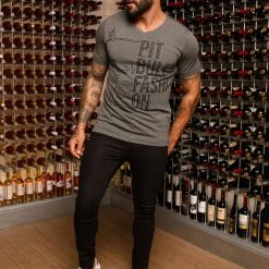 PL MALHA 62525 - Men's T-Shirt With Pit Bull Fashion Print NEWS 10 PL MALHA 62525 - Men's T-Shirt With Pit Bull Fashion Print NEWS