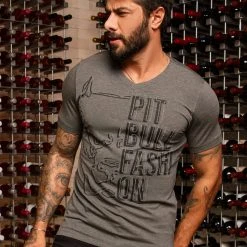 PL MALHA 62525 - Men's T-Shirt With Pit Bull Fashion Print NEWS