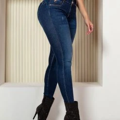 PL JEANS 62558 - Modern Skinny Jeans With Frayed Detail And Butt Lift Effect 14 PL JEANS 62558 - Modern Skinny Jeans With Frayed Detail And Butt Lift Effect