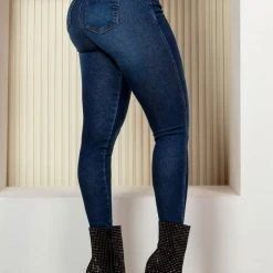 PL JEANS 62558 - Modern Skinny Jeans With Frayed Detail And Butt Lift Effect 13 PL JEANS 62558 - Modern Skinny Jeans With Frayed Detail And Butt Lift Effect