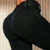PL JEANS Identity 62582 - Black Skinny Pants With High Shaper Waist Butt Lift Effect