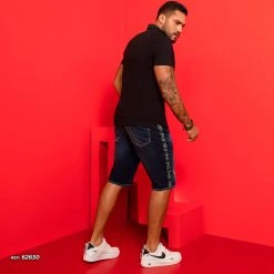 PL JEANS 62630 - Men's Denim Shorts With Authentic Logomania Identity