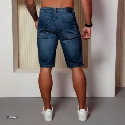 PL JEANS NEWS 62640 - Men's Dark Blue Jeans Shorts With Red Side Stripe 9 PL JEANS NEWS 62640 - Men's Dark Blue Jeans Shorts With Red Side Stripe