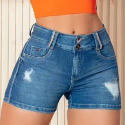 PL JEANS 62677 - Destroyed Shorts With Embroidered Beads Destroyed Shorts With Embroidered Beads Destroyed Identity