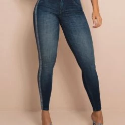 PL JEANS 62721 - Jeans With Push Up Butt And Logomania Sash NEWS