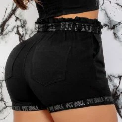 PL MALHA Identity 62742 - Clochard Shorts With Belt Butt Lift Effect And Logomania