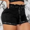PL MALHA Identity 62742 - Clochard Shorts With Belt Butt Lift Effect And Logomania